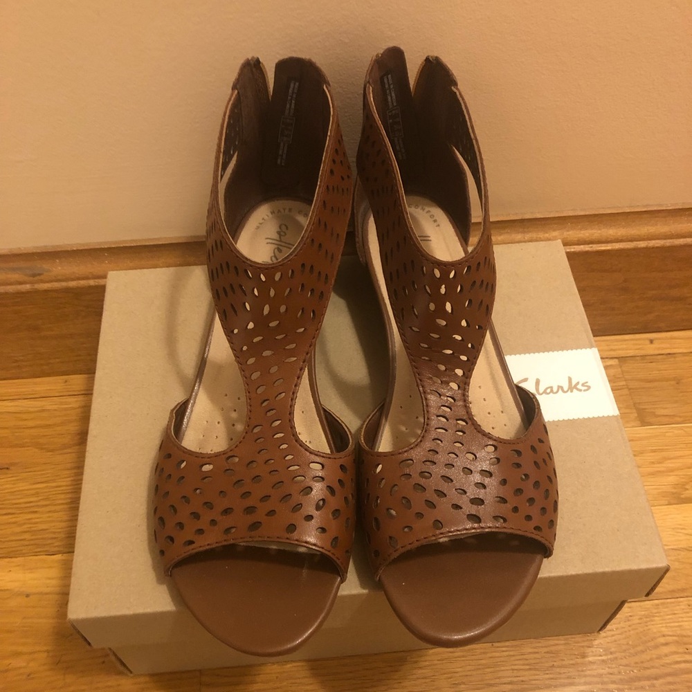 Clarks Abigail Ruby Dark Tan Sandal
